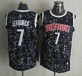 Detroit Pistons #7 Brandon Jennings Black City Luminous Stitched Jersey,baseball caps,new era cap wholesale,wholesale hats